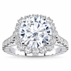 Kayla Lab Grown Diamond Ring — white gold — front view