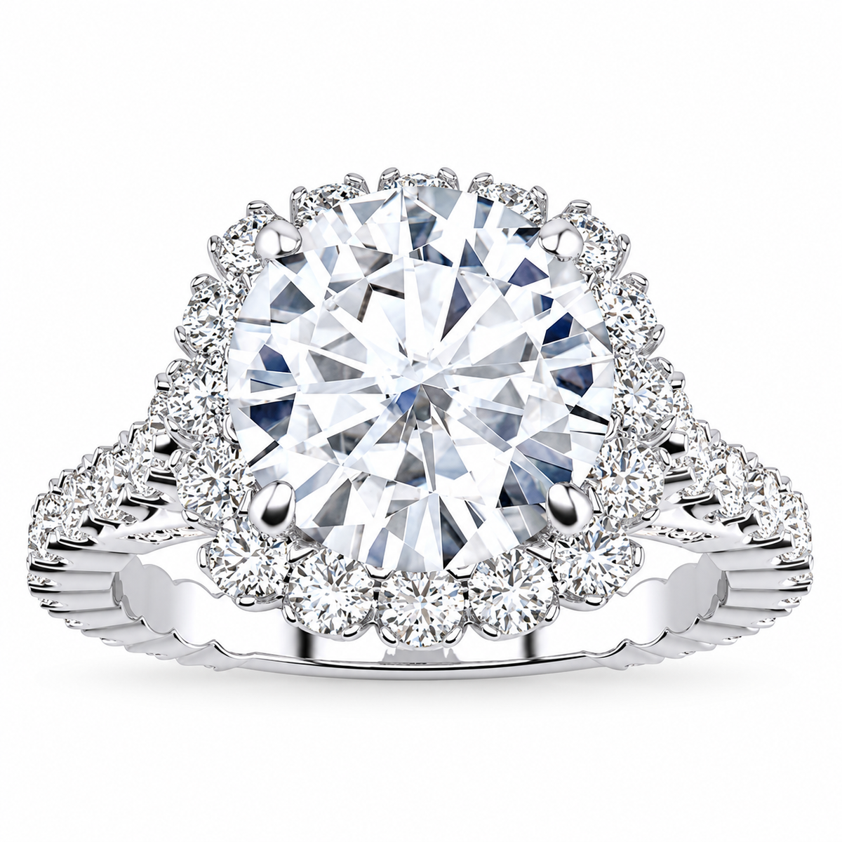 Kayla Lab Grown Diamond Ring — white gold — front view