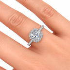 Kayla Lab Grown Diamond Ring — white gold — hand view