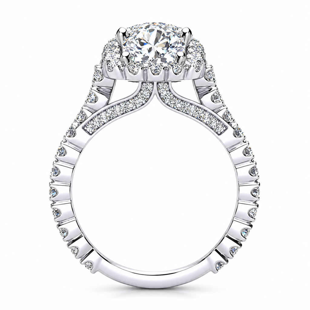 Kayla Lab Grown Diamond Ring — white gold — side view