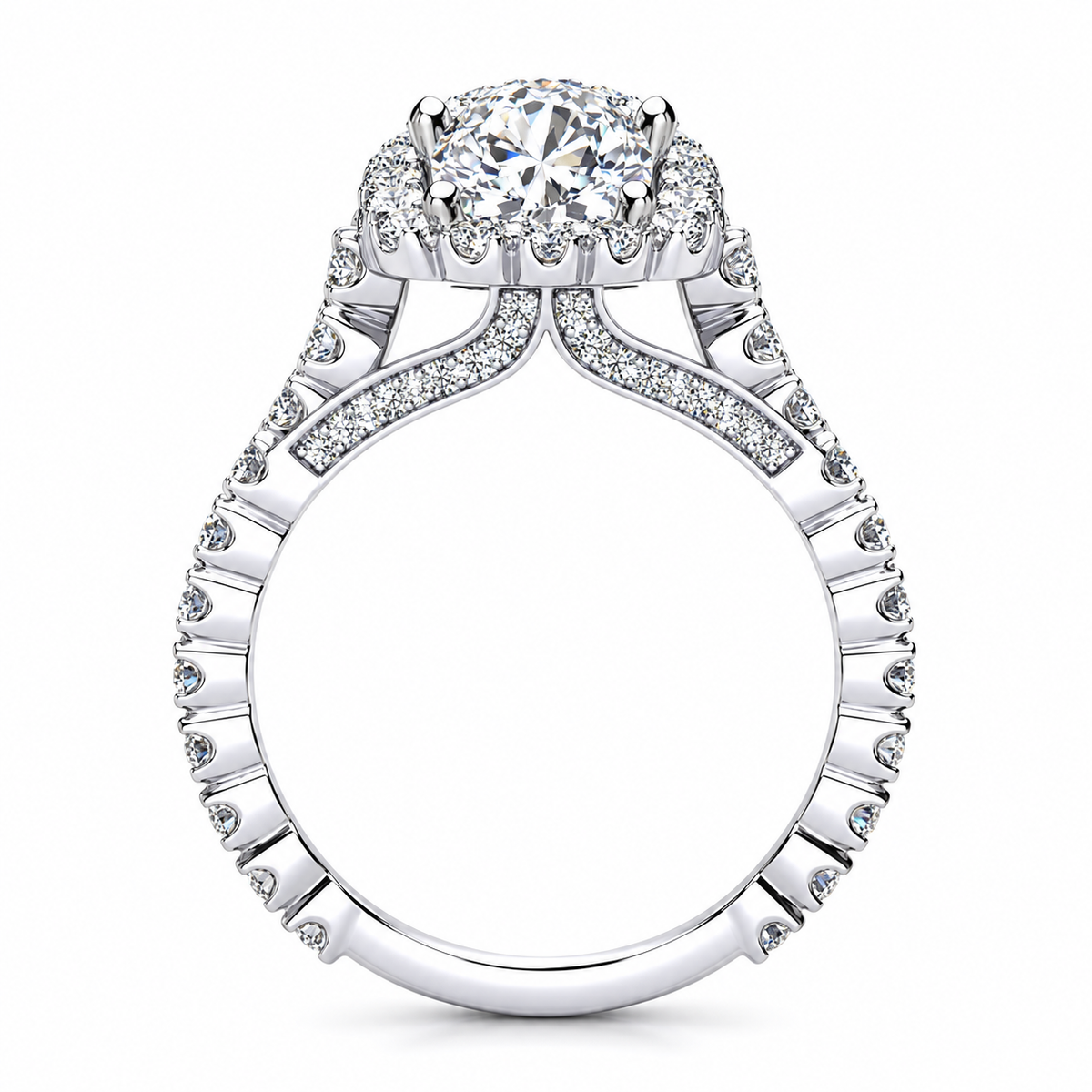 Kayla Lab Grown Diamond Ring — white gold — side view