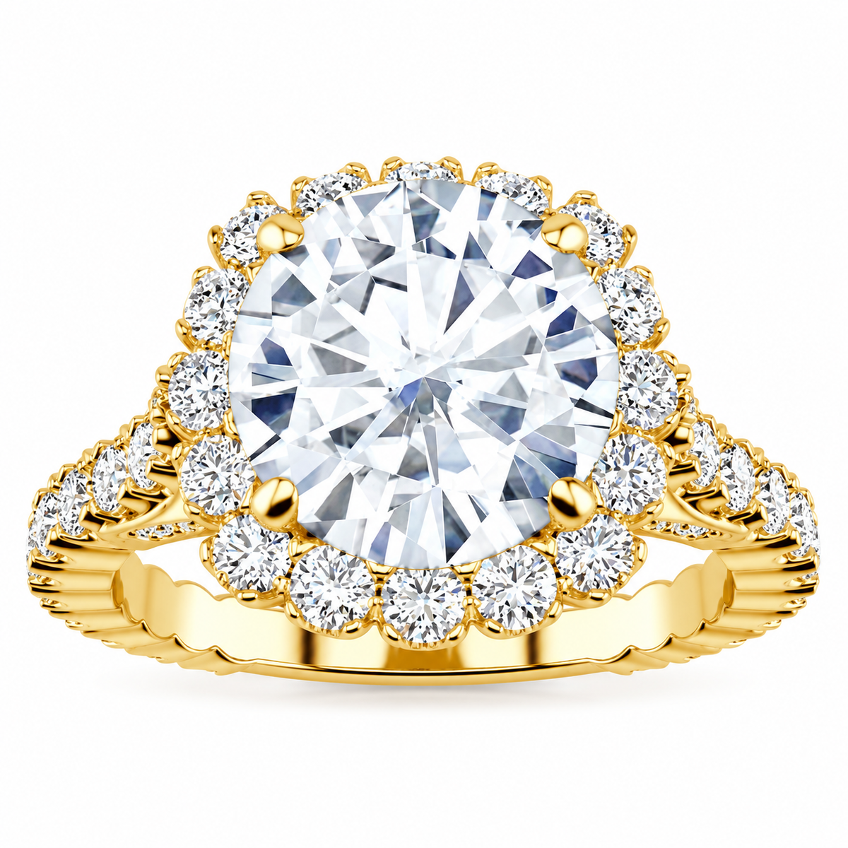 Kayla Lab Grown Diamond Ring — yellow gold — front view