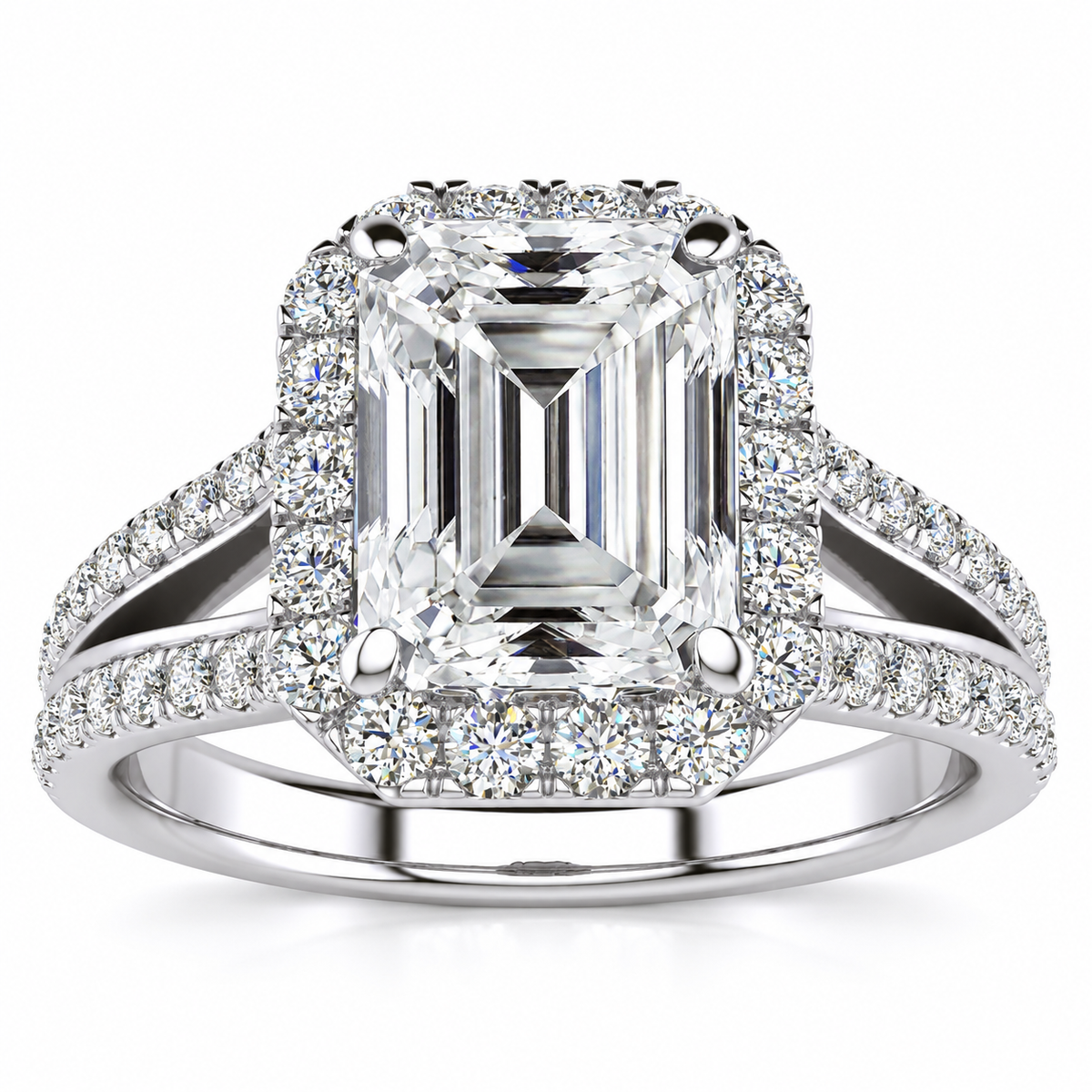 Kenzie Lab Grown Diamond Ring — white gold — front view