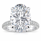 Kerry Lab Grown Ring — white gold — front view