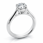 Kristine Lab Grown Diamond Ring — white gold — three-quarter setting view
