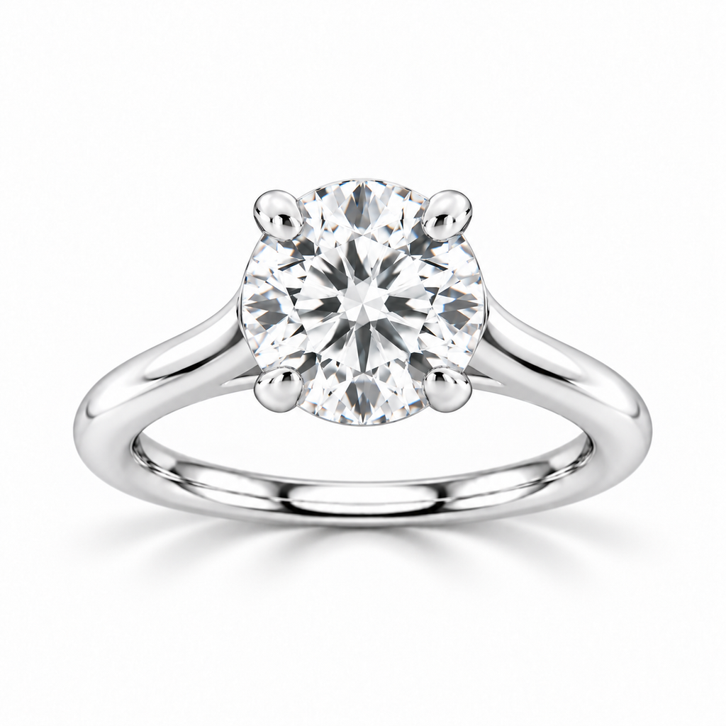 Kristine Lab Grown Diamond Ring — white gold — straight-on front view