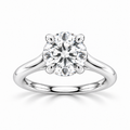 Kristine Lab Grown Diamond Ring — white gold — straight-on front view