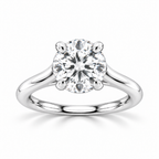 Kristine Lab Grown Diamond Ring — white gold — straight-on front view