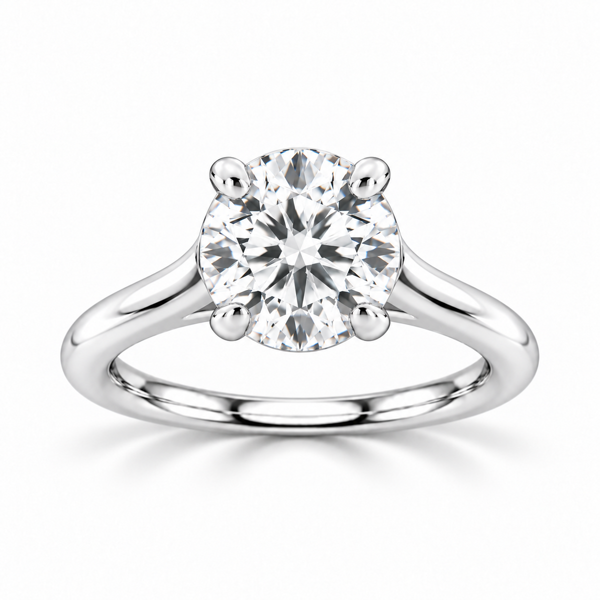 Kristine Lab Grown Diamond Ring — white gold — straight-on front view