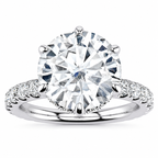Krystal Lab Grown Diamond Ring — white gold — front view
