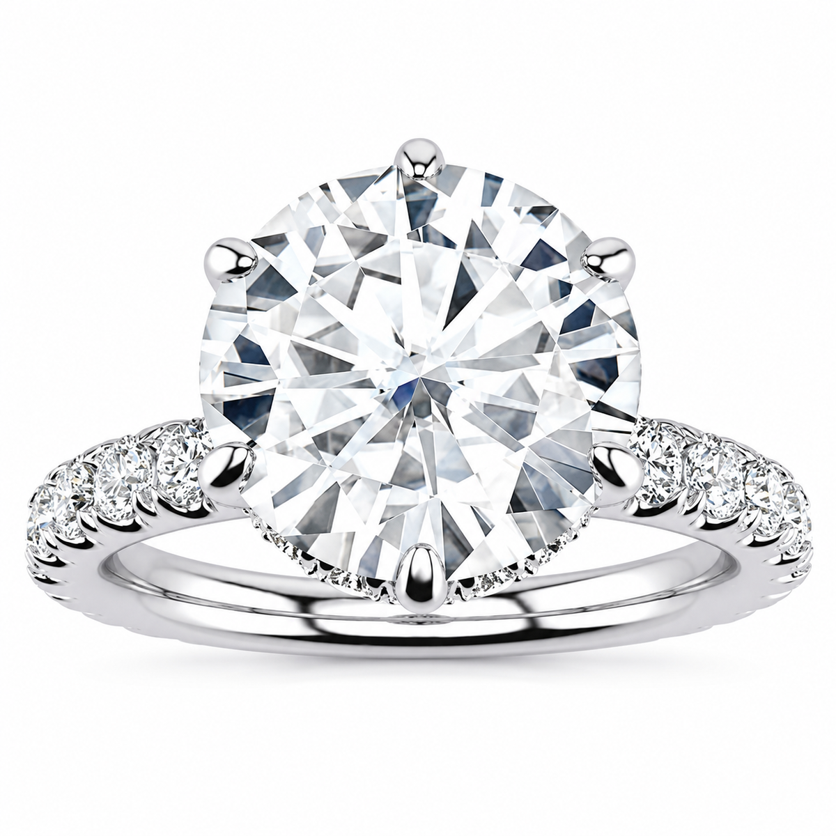 Krystal Lab Grown Diamond Ring — white gold — front view