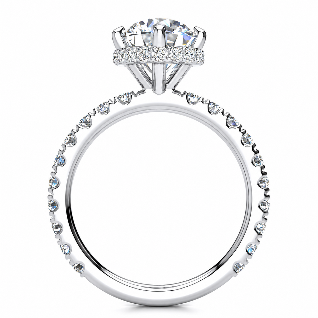 Krystal Lab Grown Diamond Ring — white gold — side profile