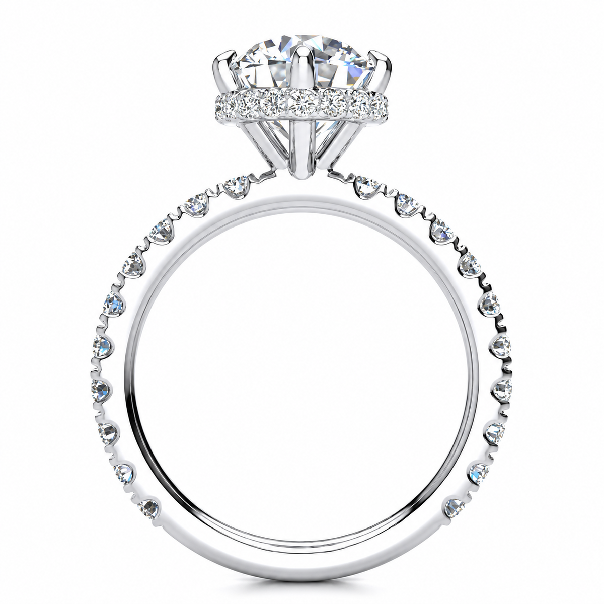 Krystal Lab Grown Diamond Ring — white gold — side profile