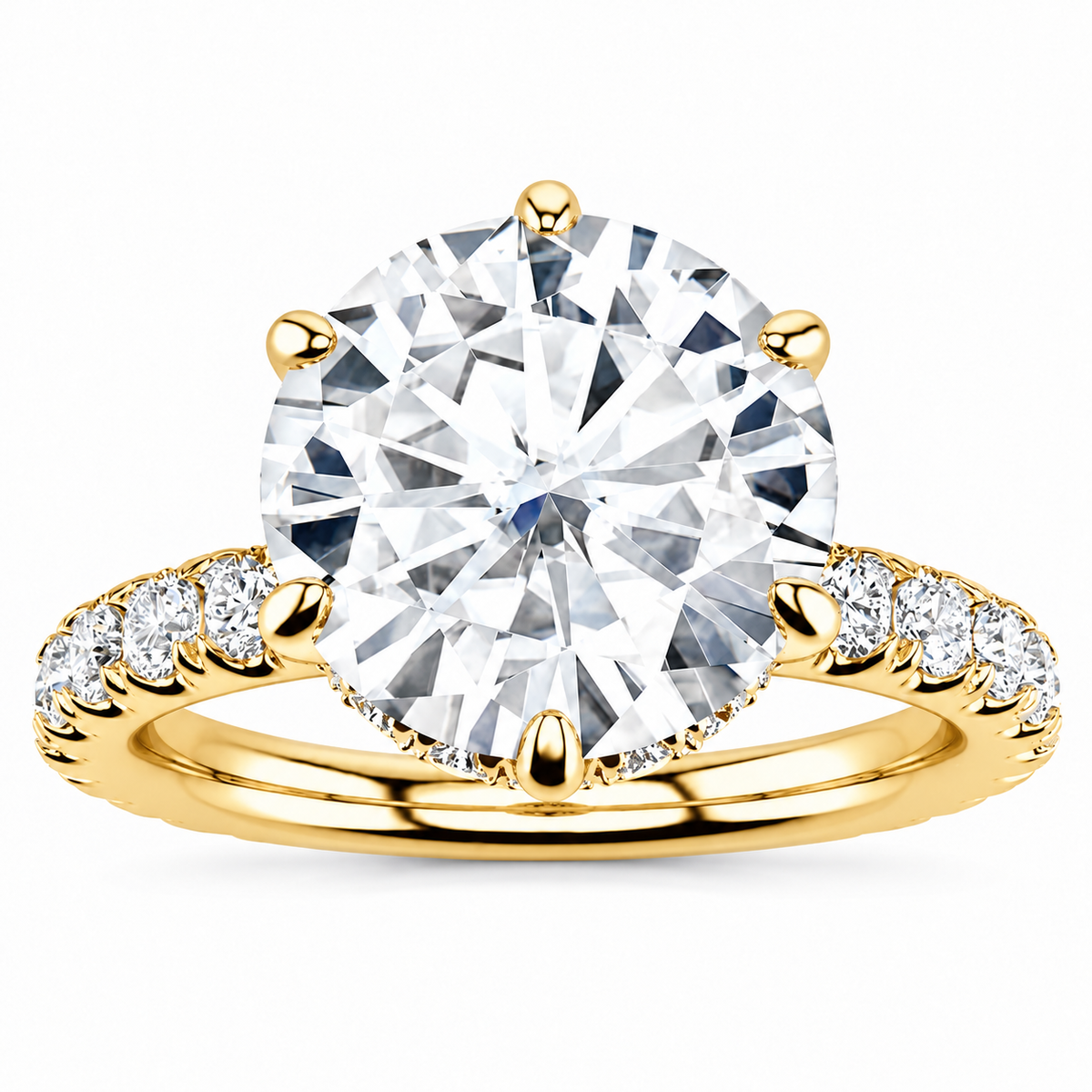 Krystal Lab Grown Diamond Ring — yellow gold — front view