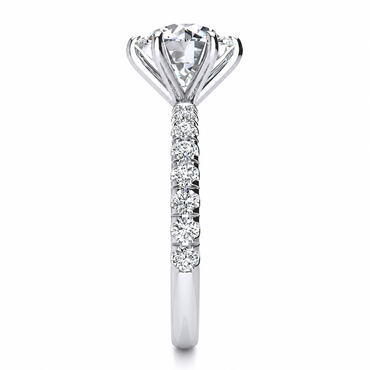 Lana Lab Grown Diamond Ring — white gold — end view