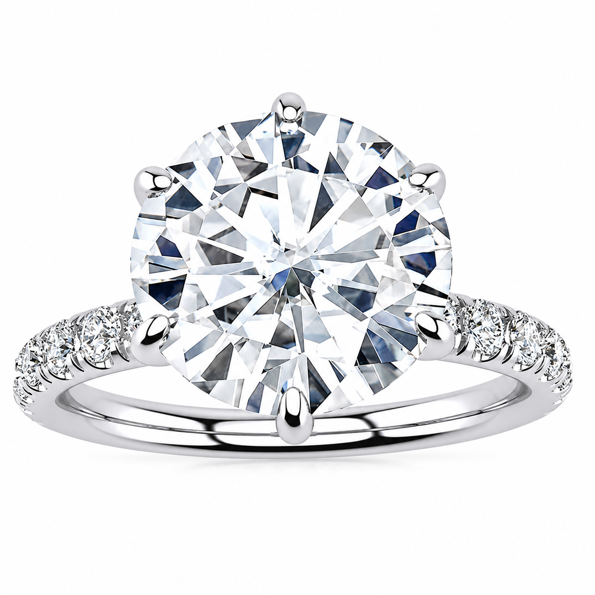 Lana Lab Grown Diamond Ring — white gold — front view