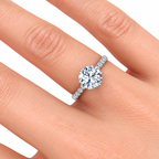 Lana Lab Grown Diamond Ring — white gold — on hand