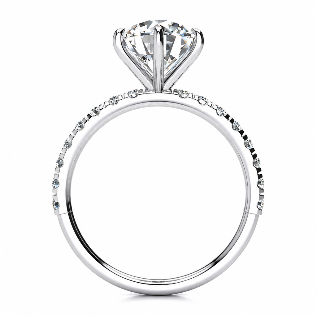 Lana Lab Grown Diamond Ring — white gold — side profile