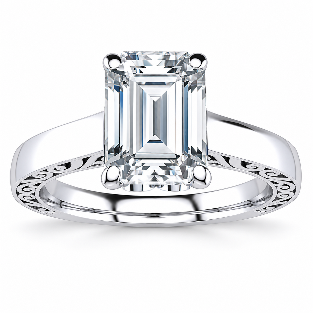 Lexi Lab Grown Diamond Ring — white gold — front view