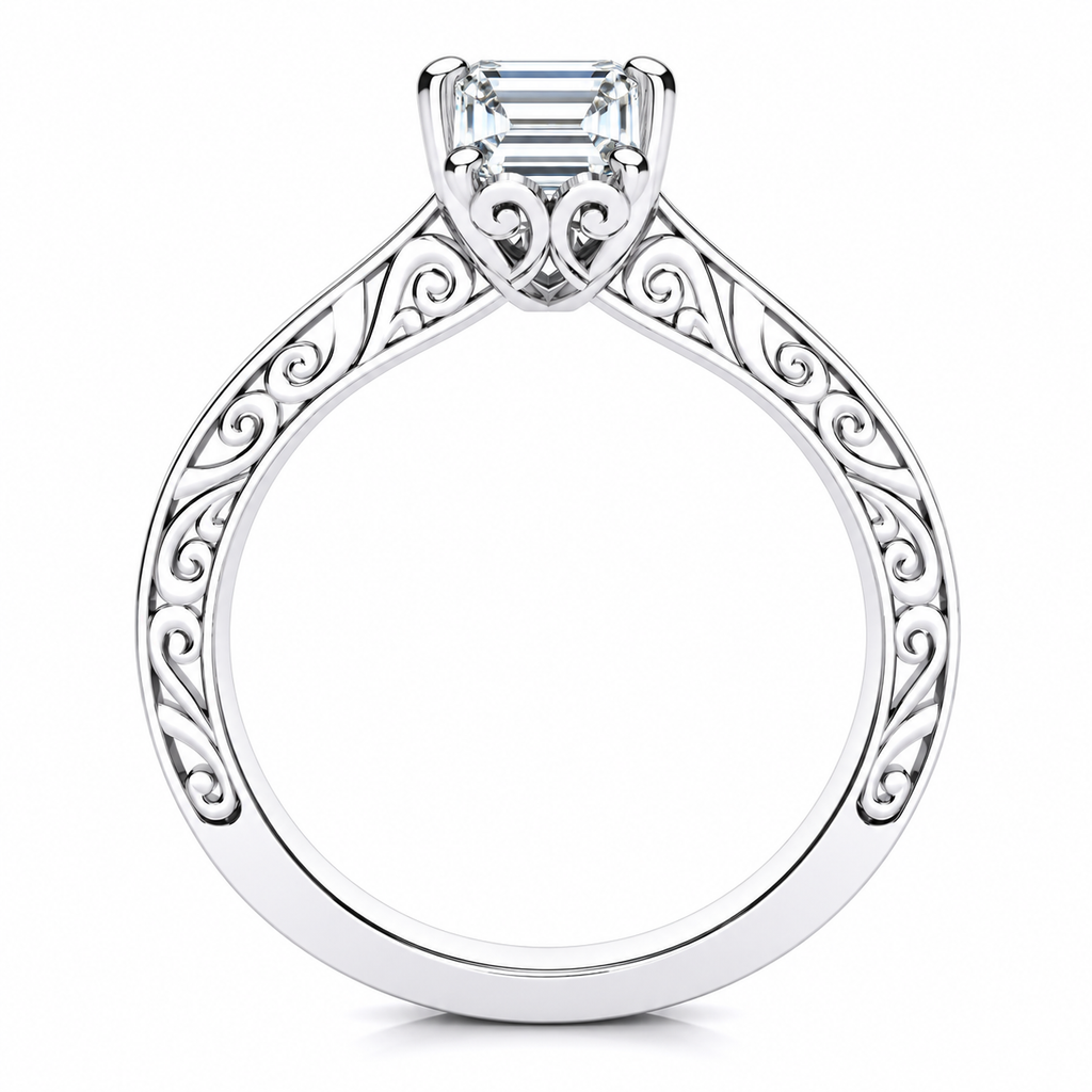 Lexi Lab Grown Diamond Ring — white gold — side profile