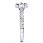 Lila engagement ring — white gold — end view