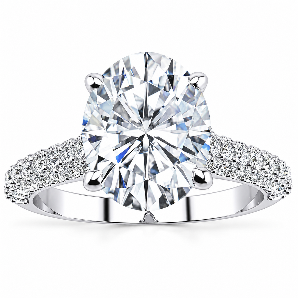 Lila engagement ring — white gold — front view