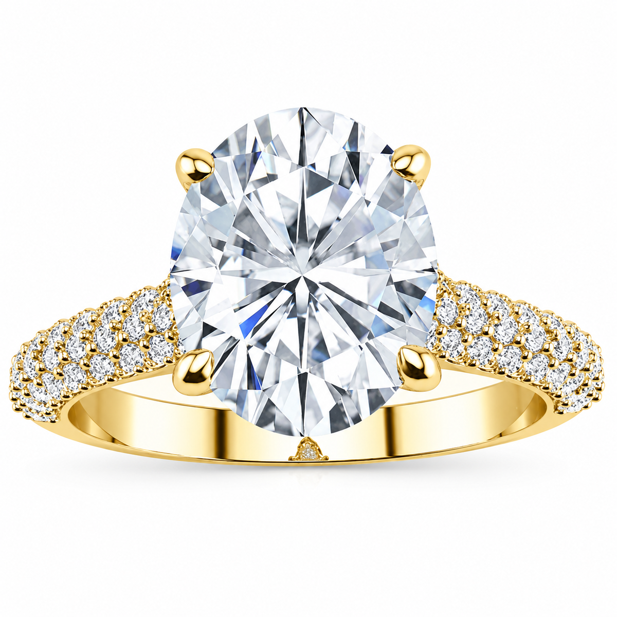Lila engagement ring — yellow gold — front view