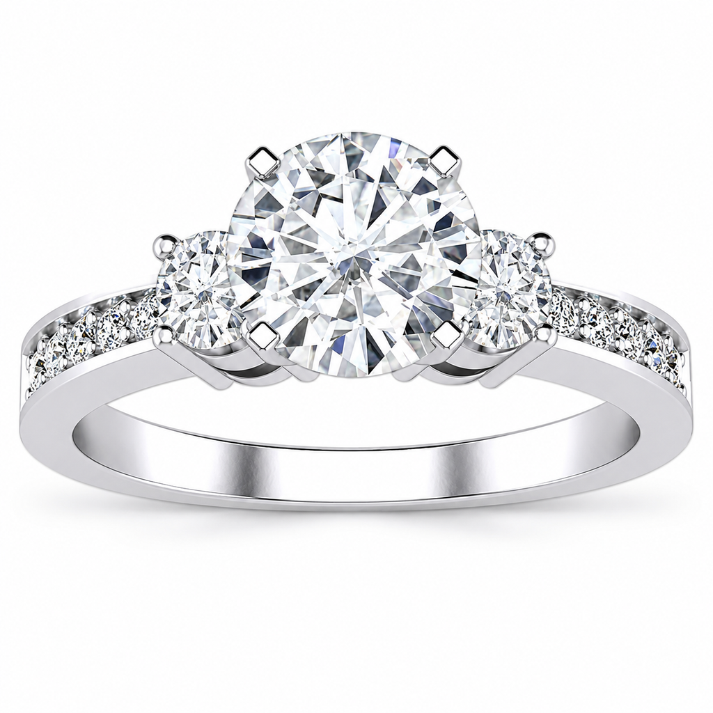 Lily Lab Grown Diamond Ring — white gold — front view