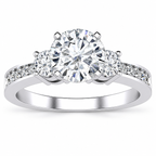 Lily Lab Grown Diamond Ring — white gold — front view