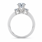 Lily Lab Grown Diamond Ring — white gold — side profile