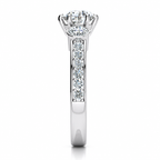 Linda Lab Grown Diamond Ring — white gold — end view