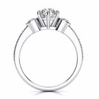 Linda Lab Grown Diamond Ring — white gold — side profile