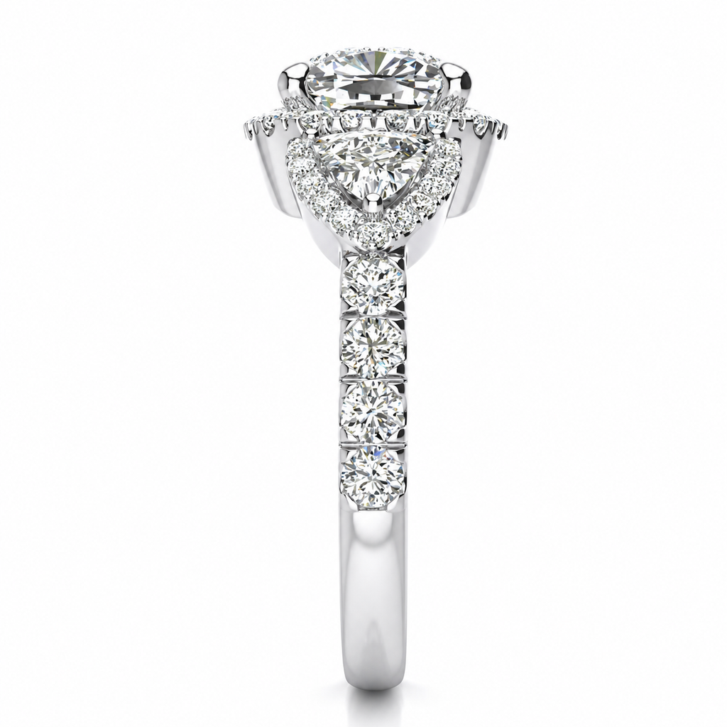 Lindsay Lab Grown Diamond Ring — white gold — end view