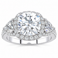 Lindsay Lab Grown Diamond Ring — white gold — front view