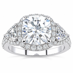 Lindsay Lab Grown Diamond Ring — white gold — front view