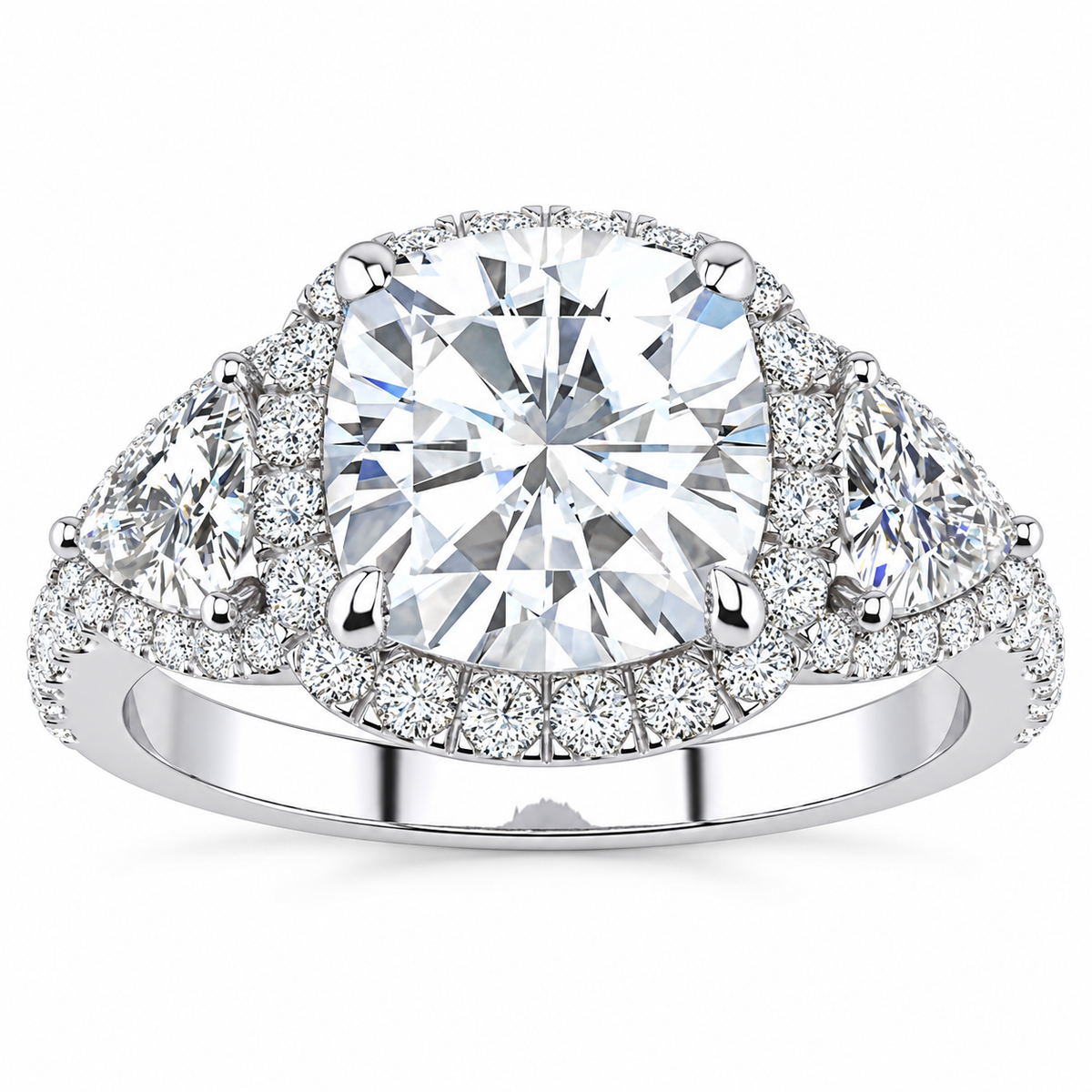 Lindsay Lab Grown Diamond Ring — white gold — front view