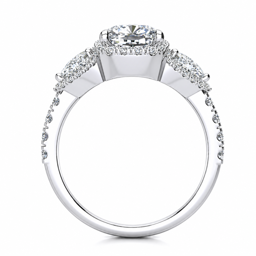 Lindsay Lab Grown Diamond Ring — white gold — side view