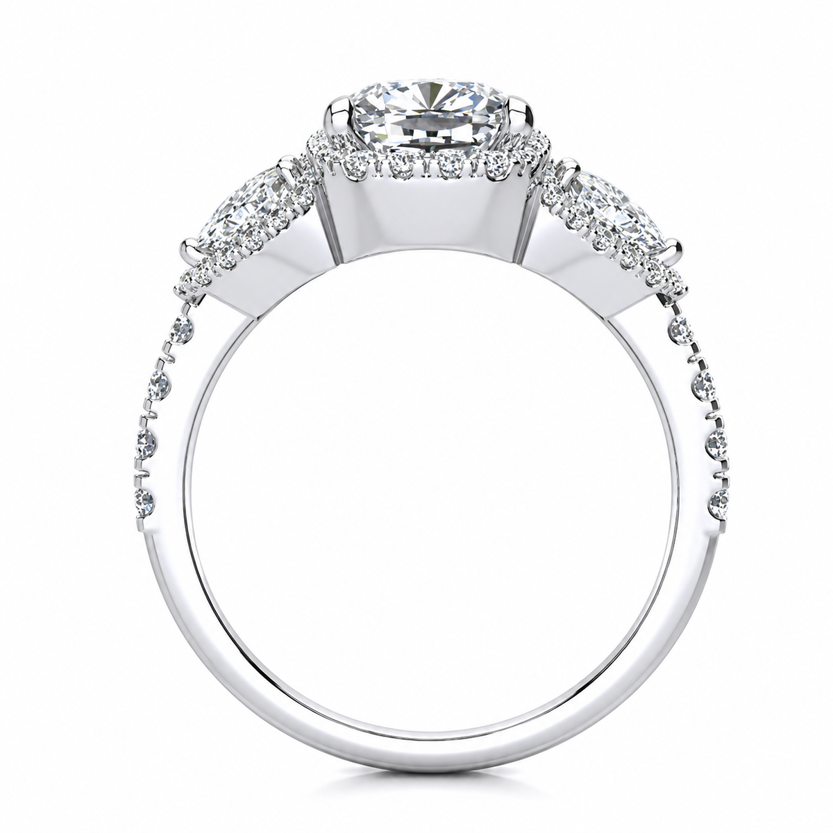 Lindsay Lab Grown Diamond Ring — white gold — side view