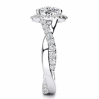 Lucie Lab Grown Diamond Ring — white gold — end view