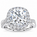 Lucie Lab Grown Diamond Ring — white gold — front view
