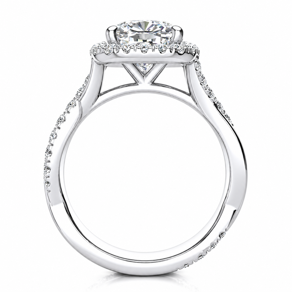 Lucie Lab Grown Diamond Ring — white gold — side view
