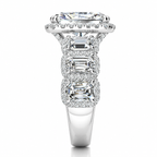 Lucy Lab Grown Ring — white gold — end view