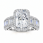 Lucy Lab Grown Ring — white gold — front view