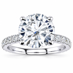 Mackenzie Lab Grown Diamond Ring — white gold — front view