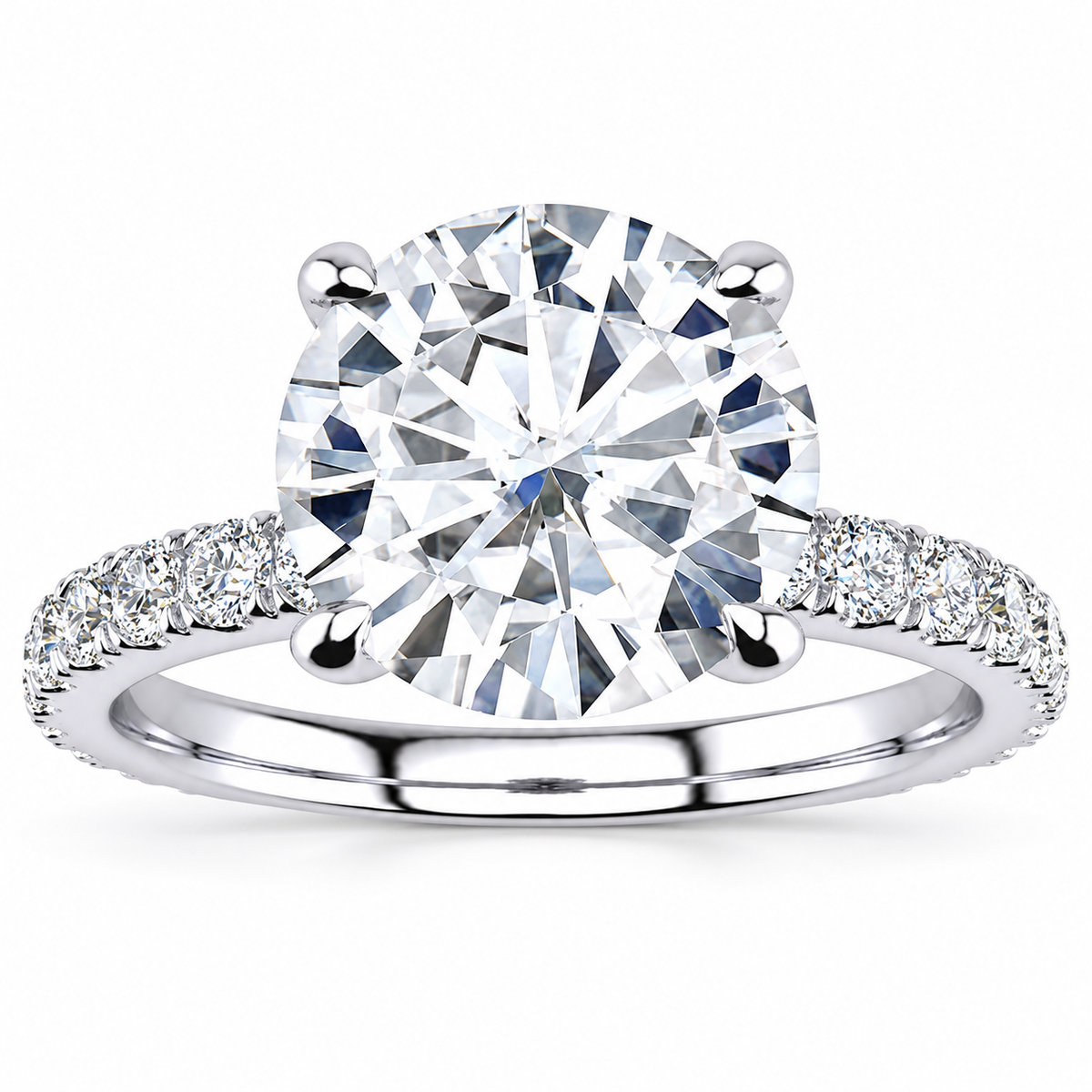 Mackenzie Lab Grown Diamond Ring — white gold — front view