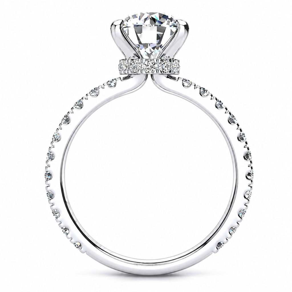 Mackenzie Lab Grown Diamond Ring — white gold — side profile