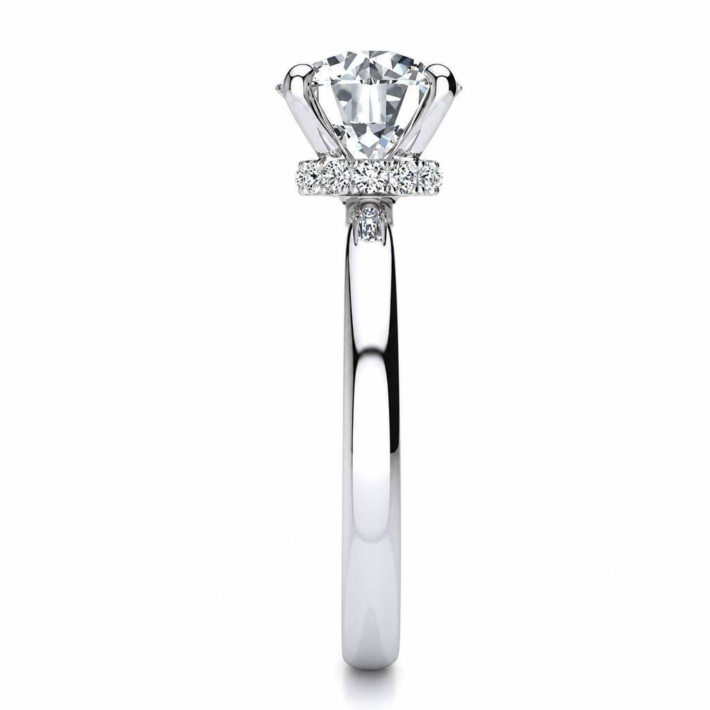 Mackenzie Lab Grown Diamond Ring — white gold — end view