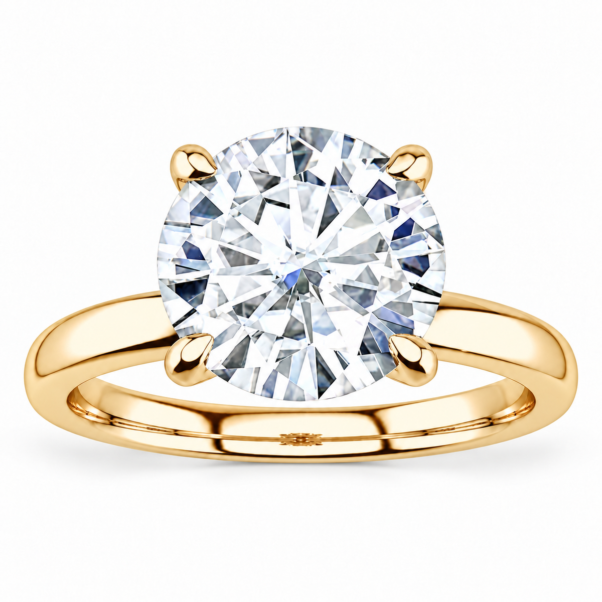 Mackenzie Lab Grown Diamond Ring — yellow gold — front view