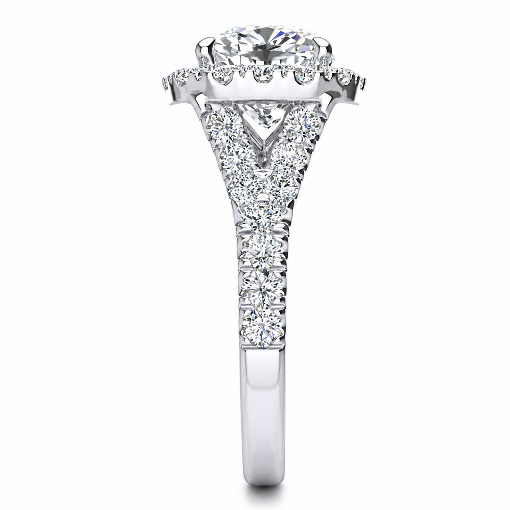 Macy Lab Grown Diamond Ring — white gold — end view