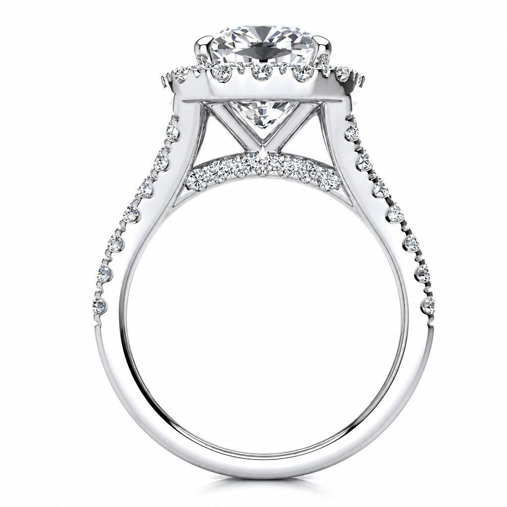 Macy Lab Grown Diamond Ring — white gold — side profile